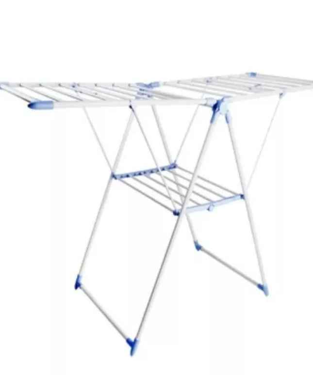 Tendedero De Ropa Plegable Rack 2 Niveles Útil Peq Espacio