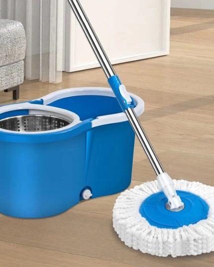 Mopa Trapeador Giratoria 360° Balde Canasto Y Dos Repuestos