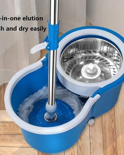 Mopa Trapeador Giratoria 360° Balde Canasto Y Dos Repuestos