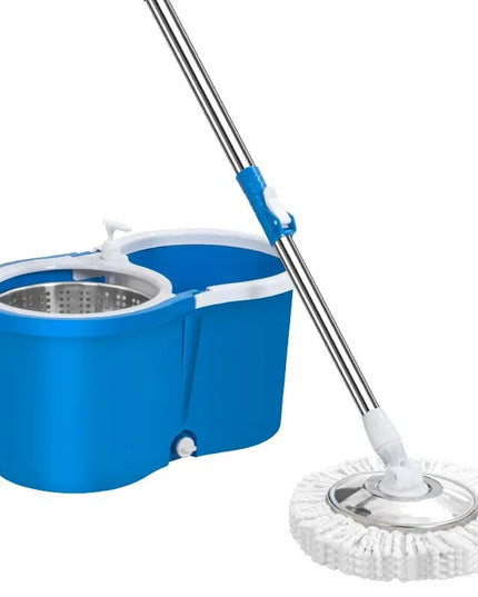 Mopa Trapeador Giratoria 360° Balde Canasto Y Dos Repuestos