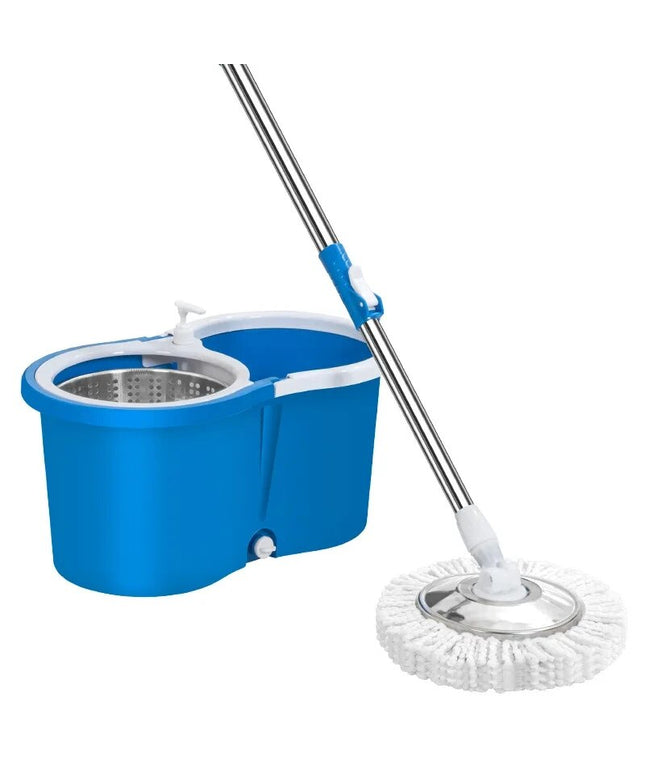 Mopa Trapeador Giratoria 360° Balde Canasto Y Dos Repuestos