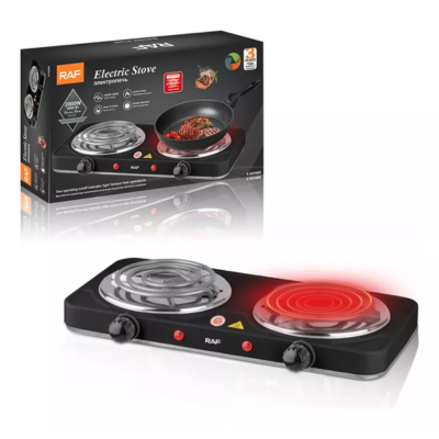 Cocina Electrica de Acero Inoxidable 2 Platos