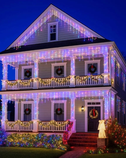 Luces Cascada Navideñas Solar