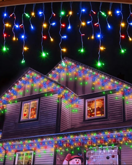 Luces Cascada Navideñas Solar