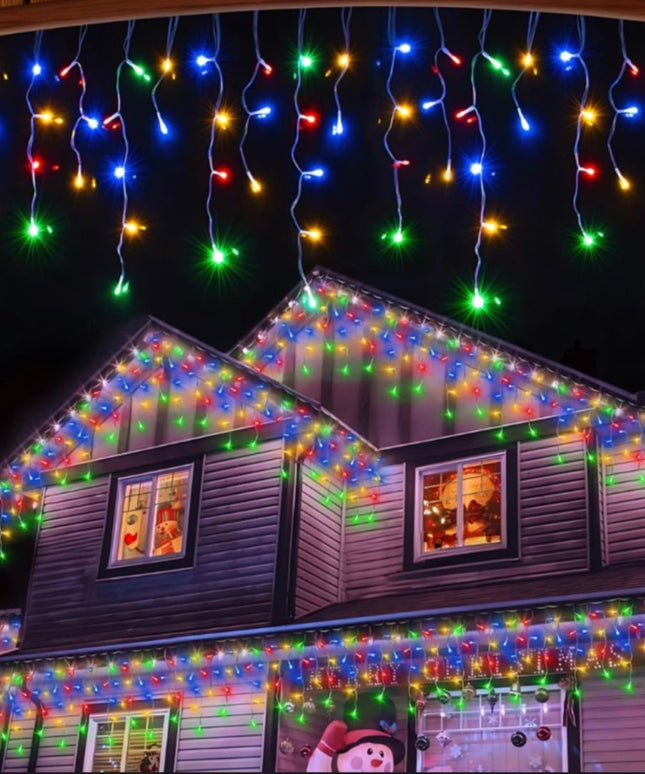 Luces Cascada Navideñas Solar