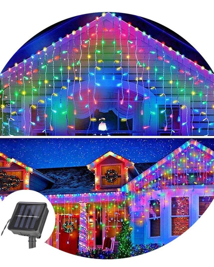 Luces Cascada Navideñas Solar